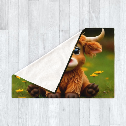 Fudge The Funny Cow - Polar Fleece Blanket