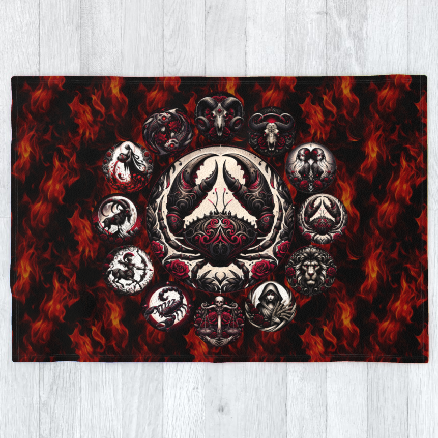 Cancer Hell's Zodiac - Polar Fleece Blanket