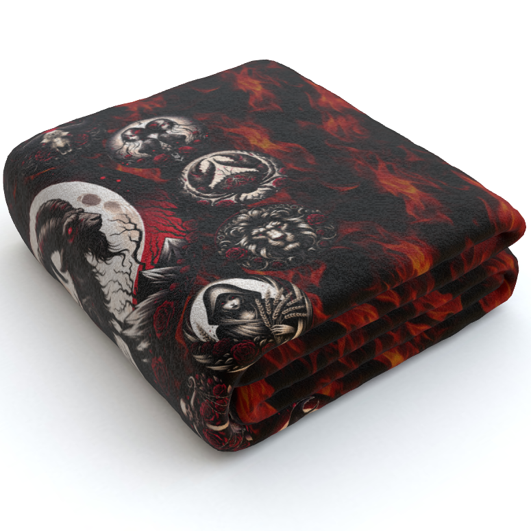 Capricorn Hell's Zodiac - Polar Fleece Blanket