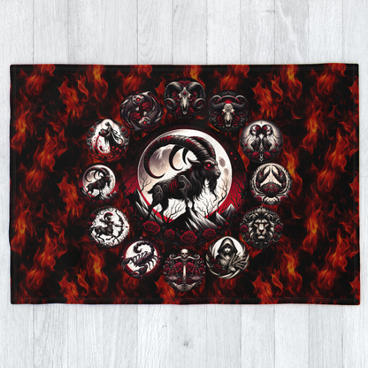 Capricorn Hell's Zodiac - Polar Fleece Blanket