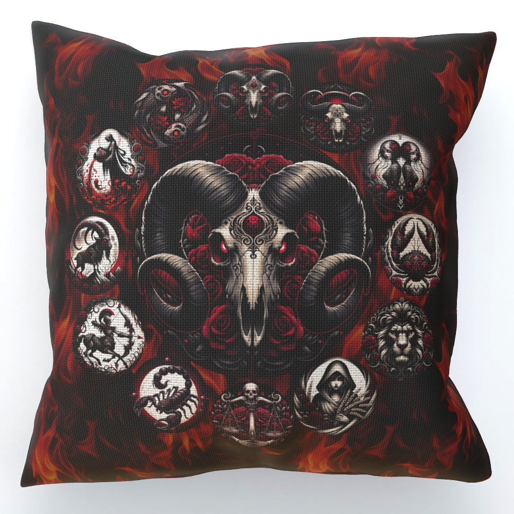 Aries Hell's Zodiac - Cushion, Double-Sided