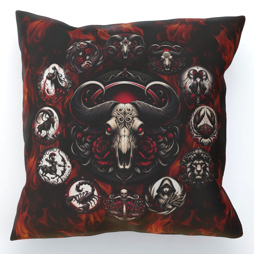 Taurus Hell's Zodiac - Cushion, Double-Sided