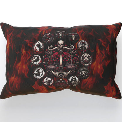 Libra Hell's Zodiac Cushion, Double-Sided