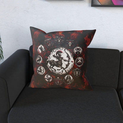 Sagittarius Hell's Zodiac Cushion, Double-Sided