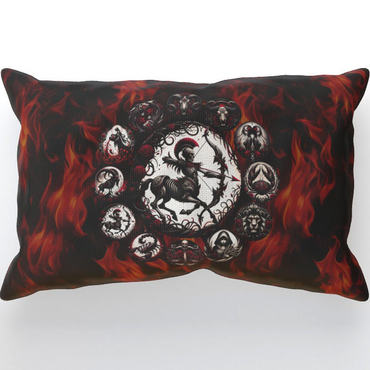 Sagittarius Hell's Zodiac Cushion, Double-Sided