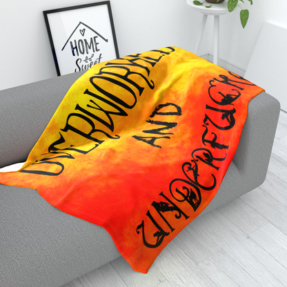 Overworked And Underfucked - Polar Fleece Blanket