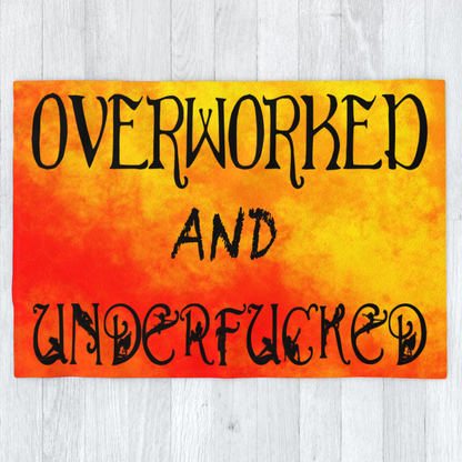 Overworked And Underfucked - Polar Fleece Blanket