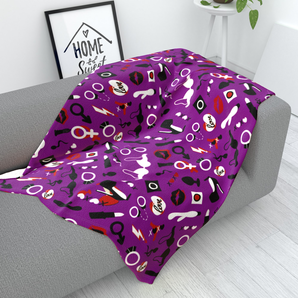 Sexy with Rude Thoughts - Polar Fleece Blanket