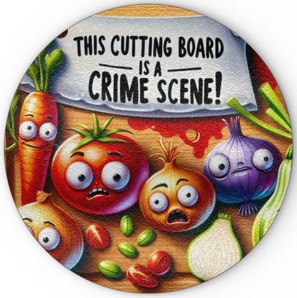 This Cutting Board Is A Crime Scene! Glass Chopping Board
