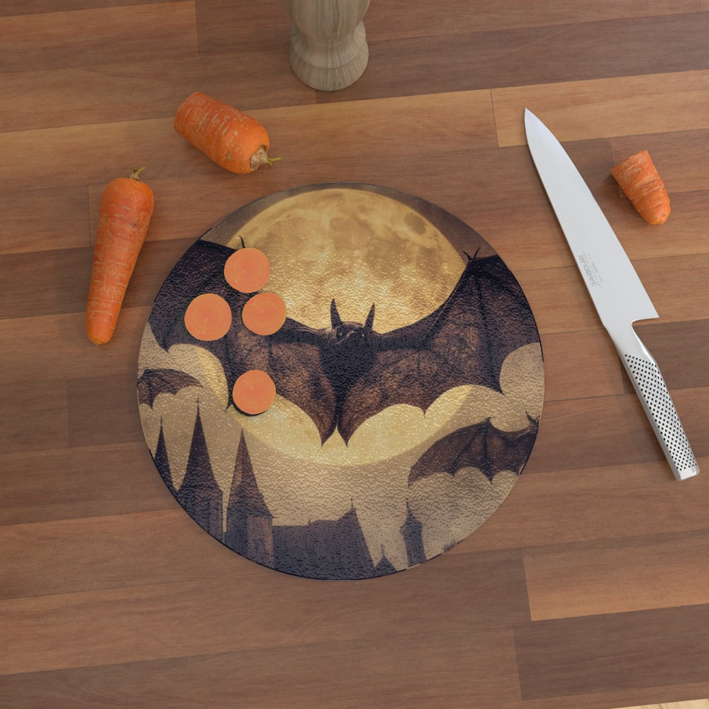 Night Flight - Glass Chopping Board