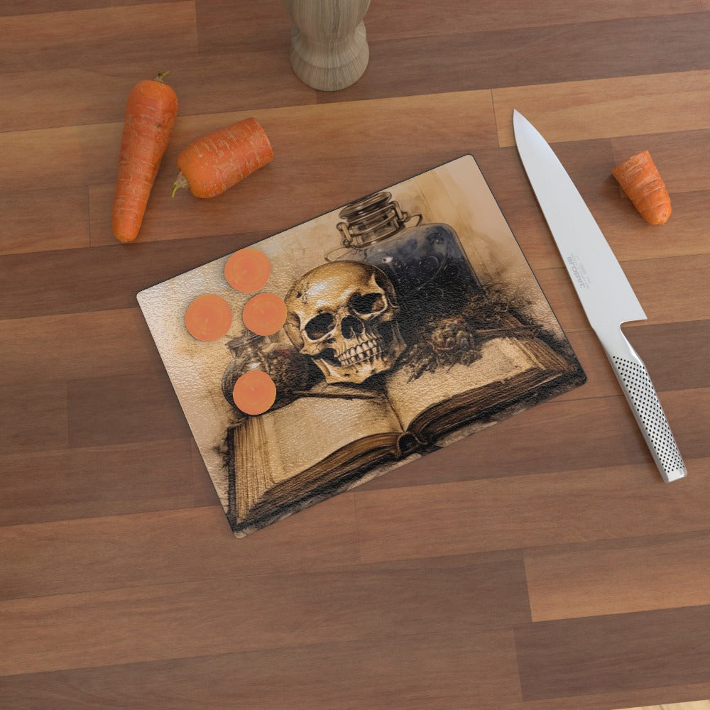 Hexing Lesson One - Glass Chopping Board