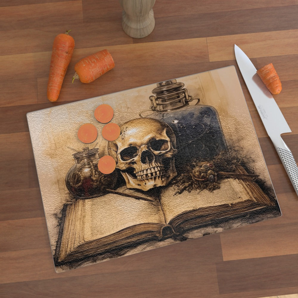 Hexing Lesson One - Glass Chopping Board